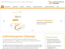 Tablet Screenshot of leitlinienprogramm-onkologie.de